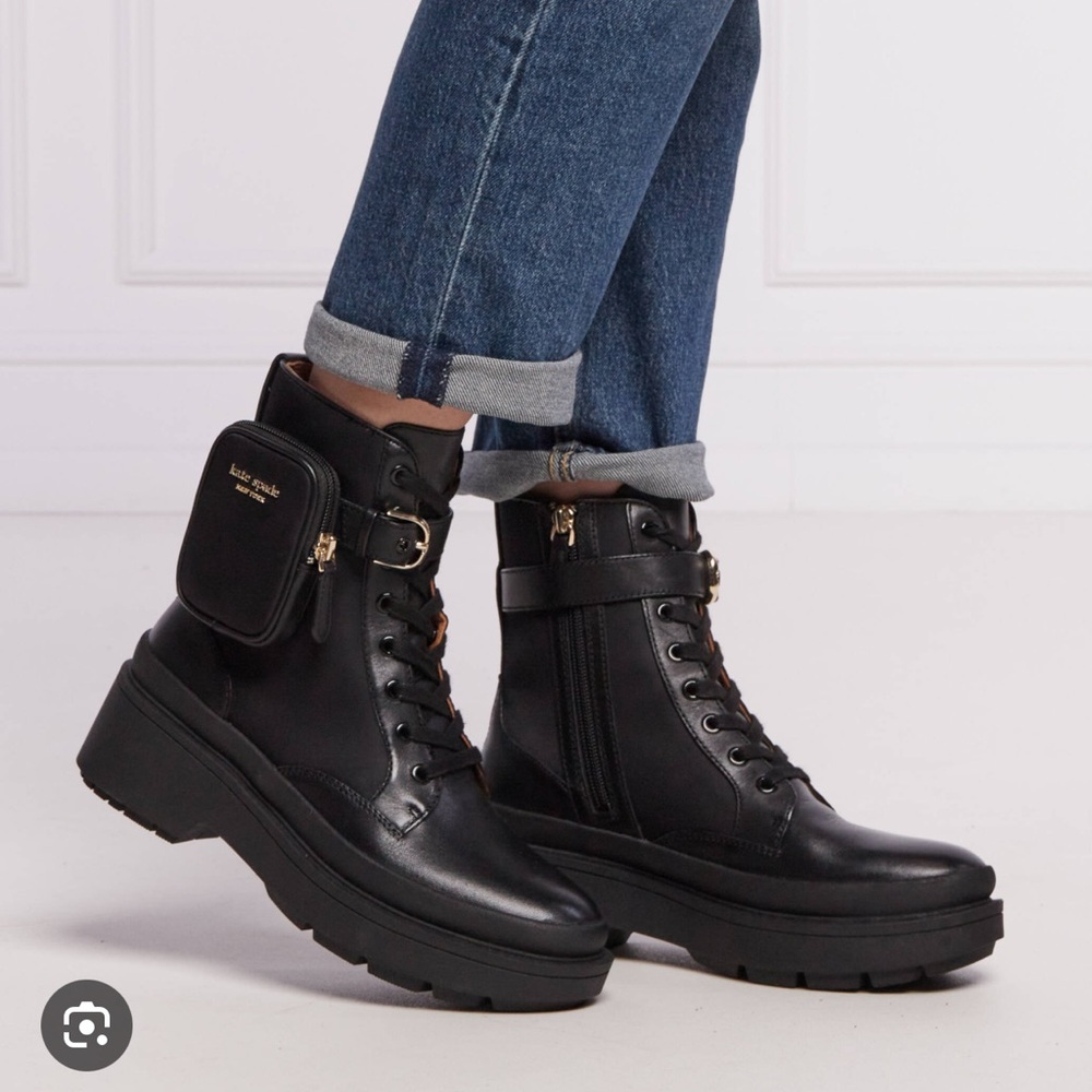 Kate Spade Black Leather Ankle Booties WINONA size 11 BNIB